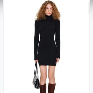 Reformation - black helly cashmere dress